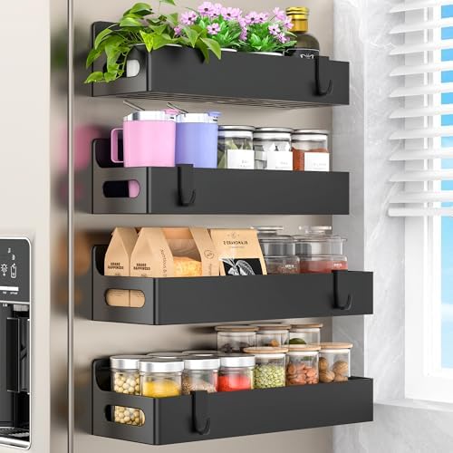 HuggieGems Black Magnetic Spice Rack by HuggieGems