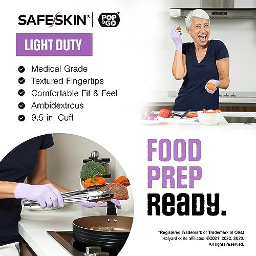SAFESKIN Disposable Nitrile Gloves in POP-N-GO Pack of 50 or 200 Powder Free - Image 5