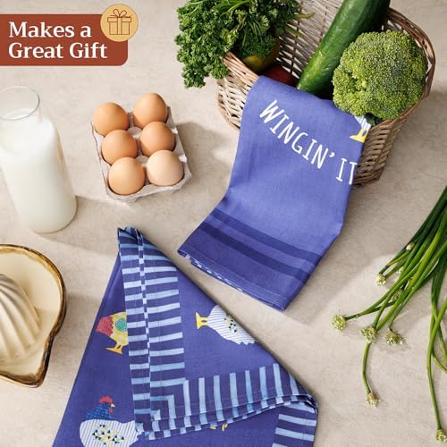 Maison d' Hermine Kitchen Towels Set of 2 Reusable 100% Cotton 27.50" x 20" - Image 6