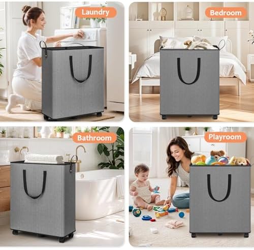 SpaceTrove Rolling Laundry Basket - Image 7