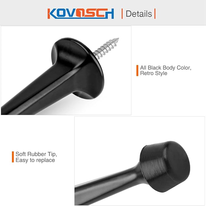 6 Pack Solid Rigid Door Stops - Image 4