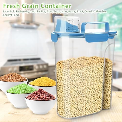 Viretec Rice Storage Container, 5 to 10lb Dry Food Airtight Dispenser, Pet Dog - Image 7