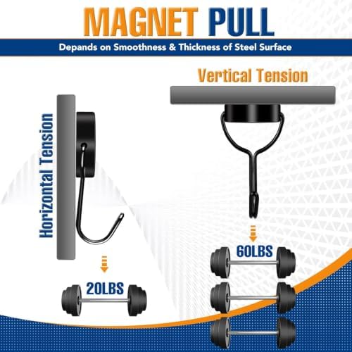 TRYMAG Magnetic Hooks for Cruise Cabins, 60LBS Heavy Duty, 6 Pack - Image 4