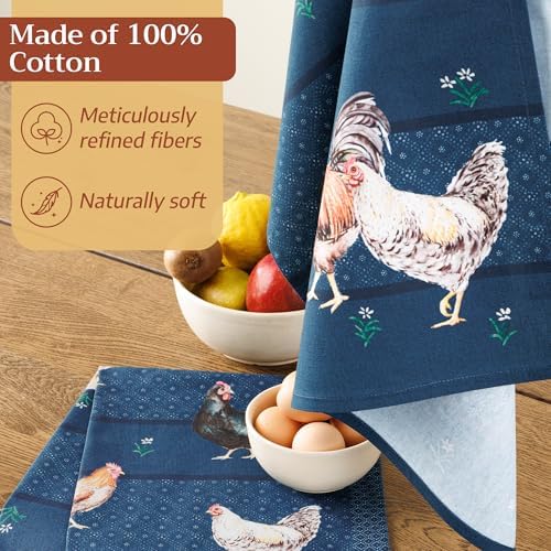 Maison d' Hermine Kitchen Towels Set of 2 Reusable 100% Cotton 27.50" x 20" - Image 4
