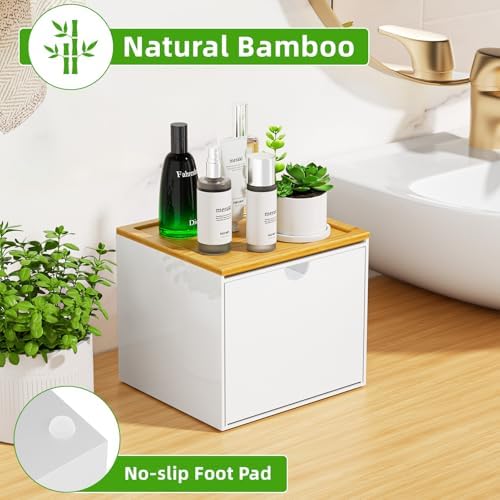 VITVITI Drawer Disposable Face Towel Holder Box, Acrylic Storage - Image 3