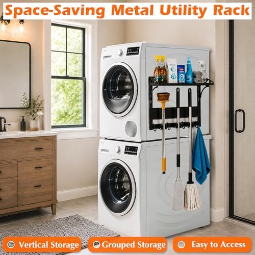 MUTUACTOR Heavy Duty Magnetic Broom Holder, Anti-slip Magnetic Tool Rack - Image 2