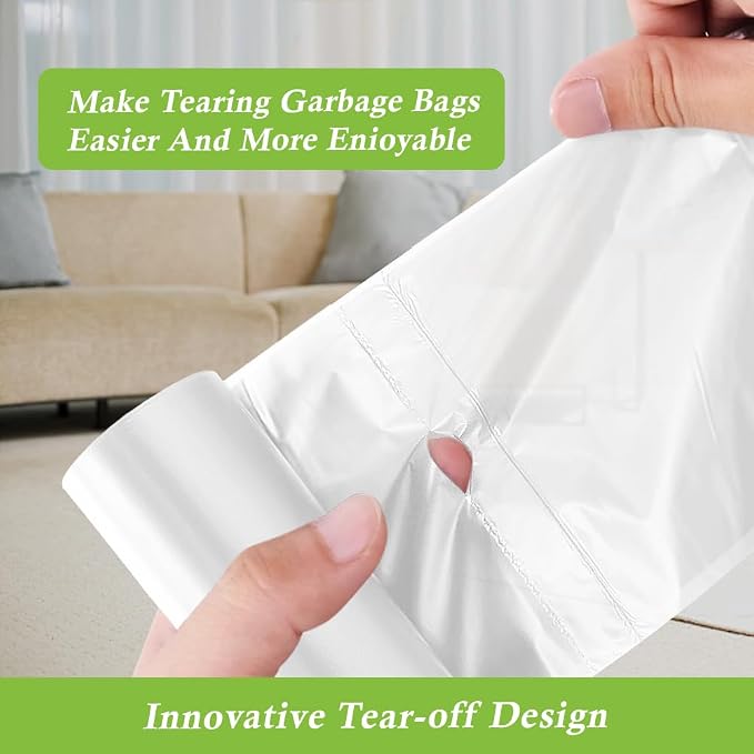 5 Gallon 180 Counts Small Clear Trash Bags Garbage Bags by RayPard, 18-20 Liter - Image 3