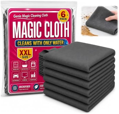 6PCS Genie Magic Cleaning Cloth, Microfiber Cleaning Cloths, Reusable Cleaning by FIYADWZH