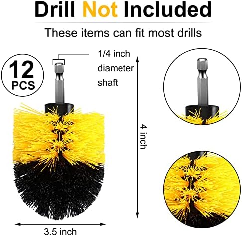 Drill Brush Nylon Drill Brush Attachment Electric Power Scrubber Scrub Brush - Image 2
