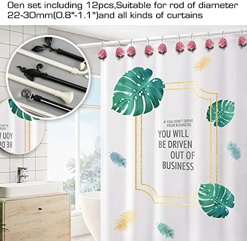 AGPTEK Rose Shower Curtain Hooks - Image 4