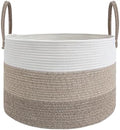 JMvicyroam 115L Extra Large Machine Washable Cotton Rope Blanket Basket by JMvicyroam