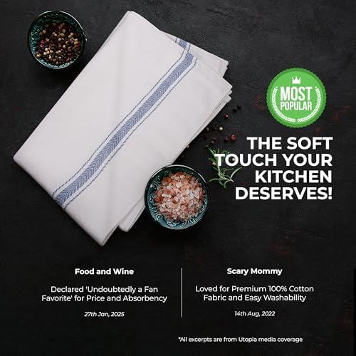 Utopia Towels Blue Dish Towels 100% Ring Spun Cotton - Image 3