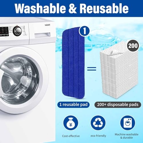 16.5" Microfiber Mop Pads Refills, 4 Pack Reusable Replacement Heads​​ - Image 6