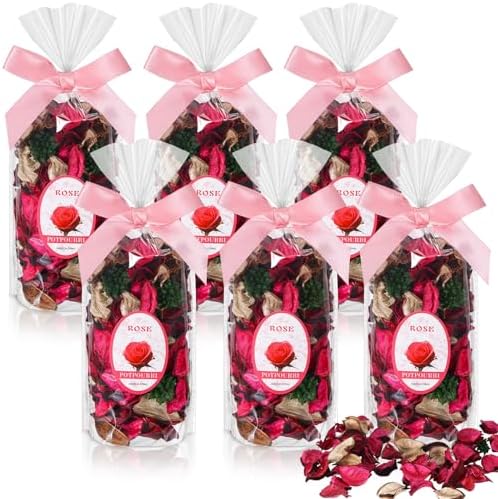 Nuanchu 6 Pcs Potpourri Bags Rose Red Potpourri Bowl Filler Rose Scented Dried by Nuanchu