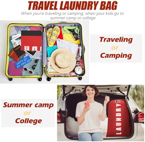 Isink Laundry Bag, 2 Pack Travel Laundry Bags - Image 6
