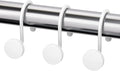 AmazerBath Shower Curtain Hooks White Shower Curtain Rings, Heavy Duty Metal by AmazerBath