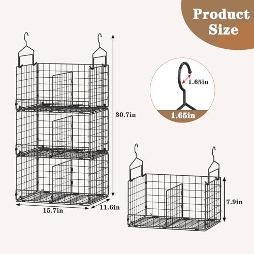 Sonyabecca 3-Tier Extra Large Closet Hanging Organizer - Image 2