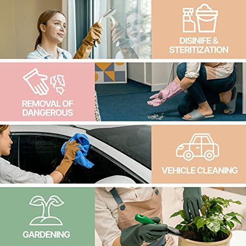 MAMISON 3 Pairs Colorful Reusable Waterproof Household Dishwashing Cleaning - Image 5
