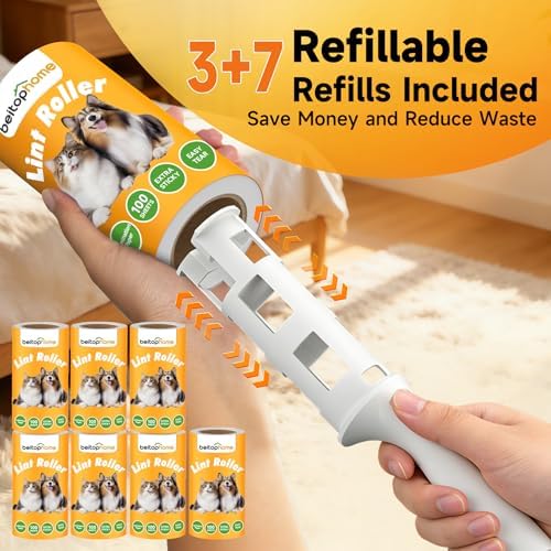 Extra Sticky Lint Roller for Pet Hair, 1000 Sheets, 3 Handles - Image 4