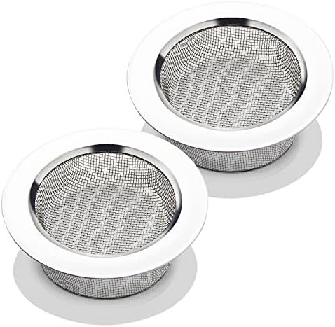 CORNERJOY 2PCS Kitchen Sink Strainer-Stainless Steel Mesh Drain Strainer by CORNERJOY