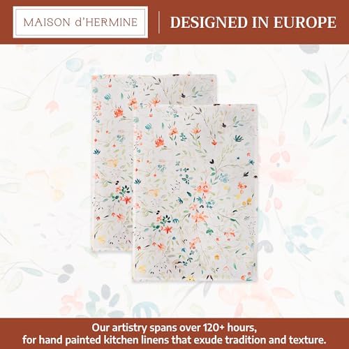Maison d' Hermine Kitchen Towels Set of 2 Reusable 100% Cotton 27.50" x 20" - Image 2