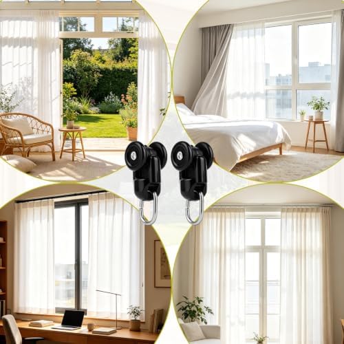 NQEUEPN 20Pcs Curtain Track Glider Rollers - Image 7
