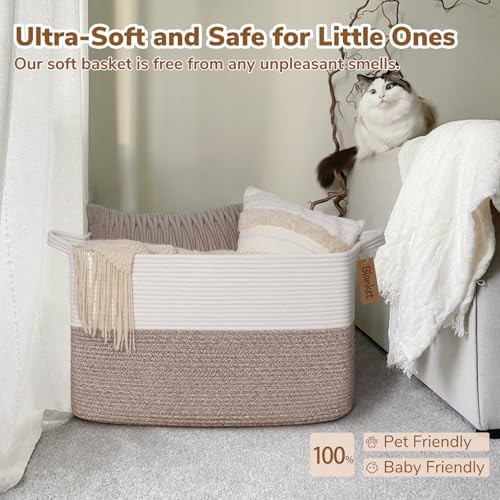 Goodpick 75L Extra Large Woven Rope Blanket Basket - Image 5