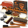 13Pcs Shoe Care Kit for Men & Women, 3 Horsehair Shoe Polish Brush, Care for by LeatheritemscarePro