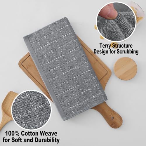 Homaxy 100% Cotton Terry Kitchen Towels, 12 Pack - Image 2