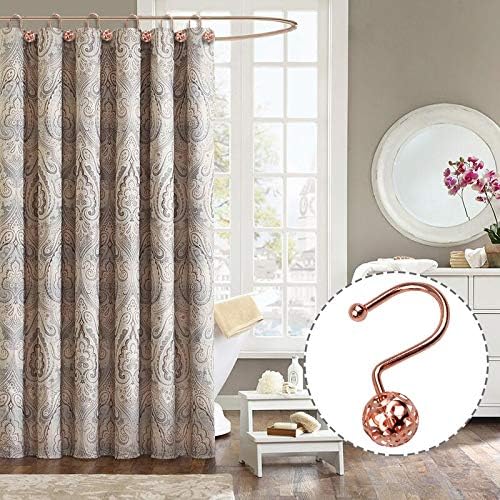 Gracelife 12Pcs Hollow Ball Shower Curtain Hooks Luxury Quality Rustproof - Image 6