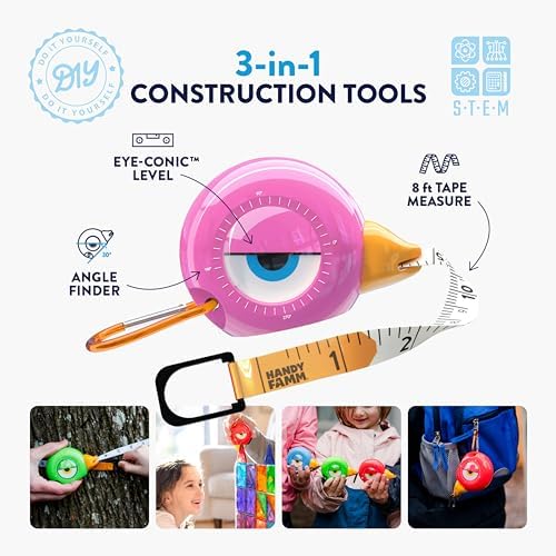Handy Famm Kids Tape Measure, 8ft Retractable Measuring Tape - Image 2