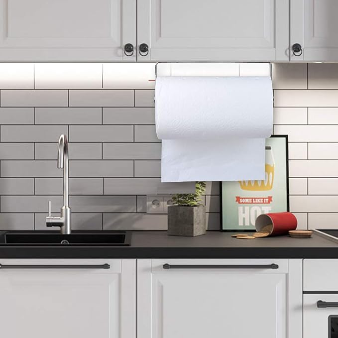 PHUNAYA Under Cabinet Paper Towel Holder Wall Mount - Image 2