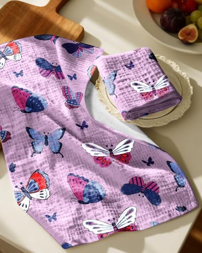 Miss Adola 370GSM Cotton Waffle Kitchen Towels - Image 2