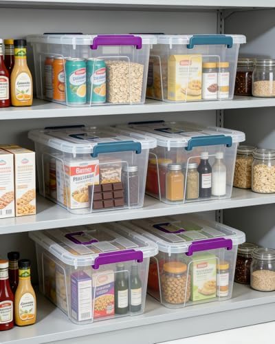 EOENVIVS 6 Pack Clear storage bins - Image 6