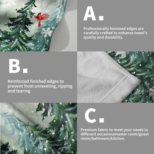 Winter Watercolor Tree Hand Towels - Image 5