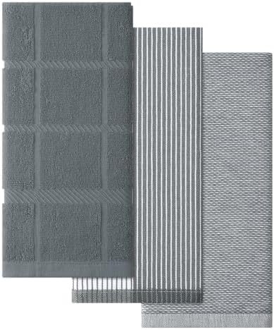 Homaxy 3 Pack Cotton Terry Premium Kitchen Towels, 18 x 28 in by Homaxy
