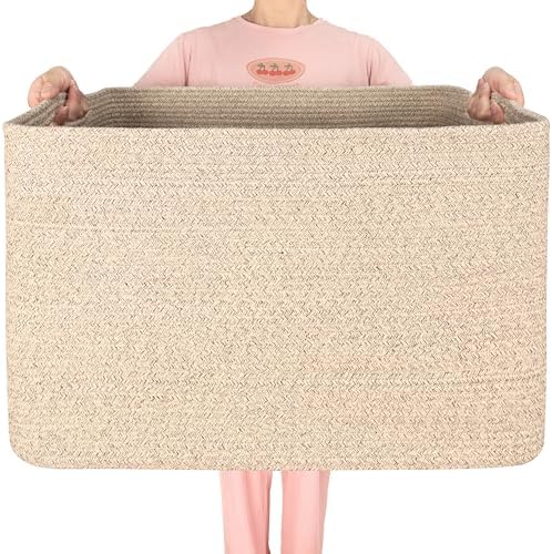 MINTWOOD Design 112L Extra Large Blanket Basket Holder Living Room, Dog Toy by MINTWOODDesign