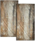 Burnt Brown and Grey Hand Towels by Granbey