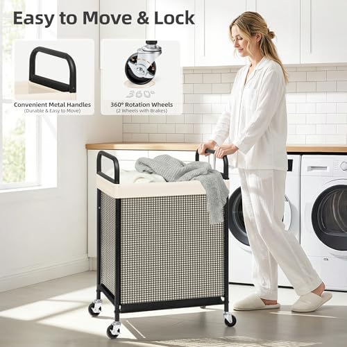STORAGE MANIAC Rolling Laundry Hamper - Image 5