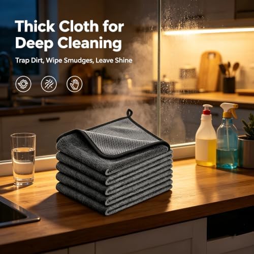 5 Pack Thickened Magic Cleaning Cloth, Reusable Multi-Purpose Cleaning Rags - Image 6