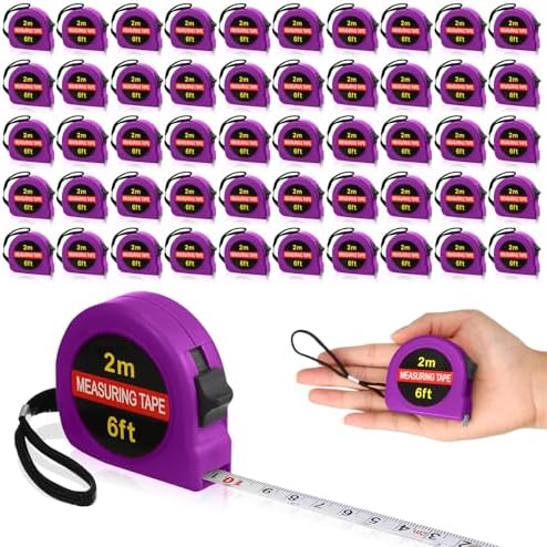 Copkim 50 Pcs Small Tape Measure Bulk 6 Ft 2M Mini Measuring Retractable Metric by Copkim