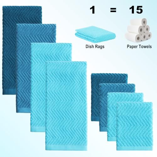 100% Cotton Kitchen Towels and Dishcloths Set - Image 2