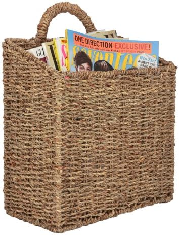 MyGift 12.5 Inch Large Wall Storage Basket Hanging Magazine Mail Organizer by MyGiftHome
