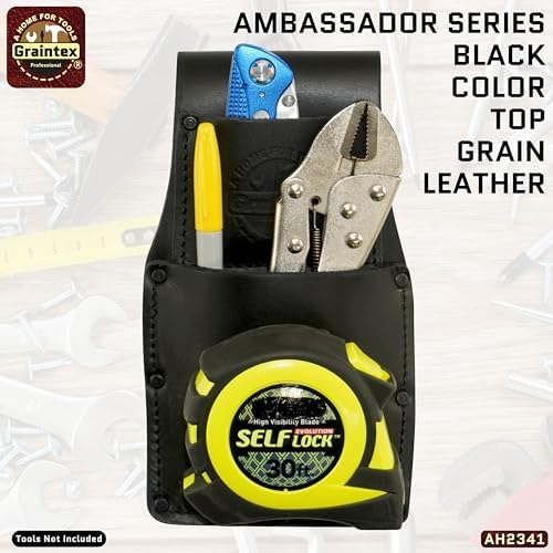 Graintex Ambassador Series Measuring Tape Holder Top Grain Leather, Measuring - Image 4