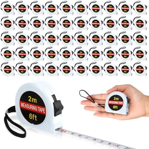 Copkim 50 Pcs Small Tape Measure Bulk 6 Ft 2M Mini Measuring Retractable Metric by Copkim