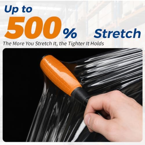 SWRT Stretch Wrap Roll, 18 in x 1500 Ft Plastic Wrap - Image 3