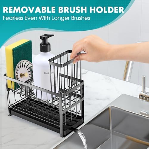 Sinnsally Kitchen Sponge Holder, Sink Caddy Organizer - Image 3