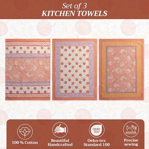 Maison d' Hermine Kitchen Towels Set of 3 Reusable 100% Cotton 27.50" x 20" - Image 2