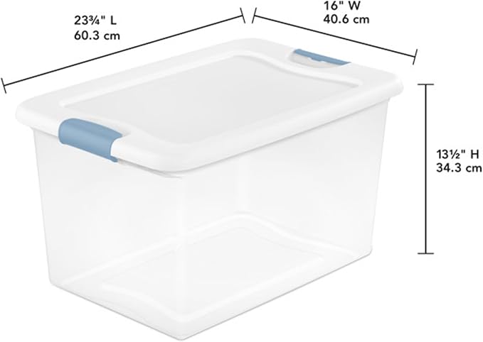 Sterilite 6-Pack Latching Box, Under Bed Storage Bins - Image 2