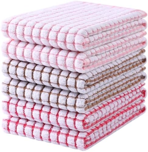 Mordimy Cotton 6 Pack Terry Kitchen Towels, 16 x 25 Inches by Mordimy